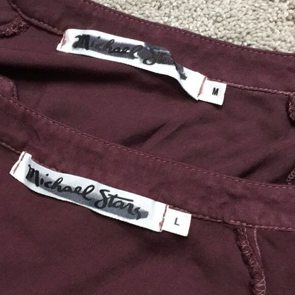 Burgundy Romy Rayon High/Low Cross-Back Top. New - Picture 8 of 8